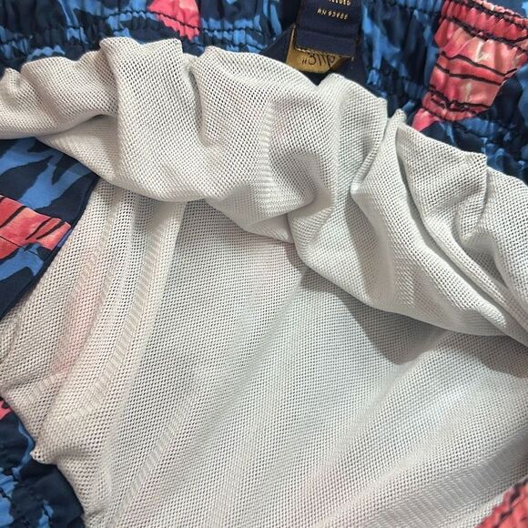 Brooks Brothers 346 Men Mesh Lined Pink Fish Swim Trunks Shorts Pink Blue L Larg - Picture 6 of 6
